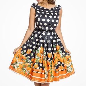 Lindy Bop Pinup Polka Dot 50's Swing Dress Size 4